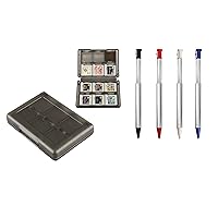 3DS Charger Bundle, 1 Pack 3DS Game Holder Card Case and 4 Pack Stylus Pen for Nintendo 3DS
