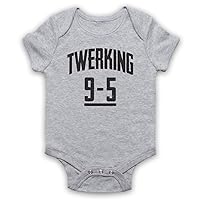 Unisex-Babys' Twerking 9 to 5 Funny Slogan Baby Grow