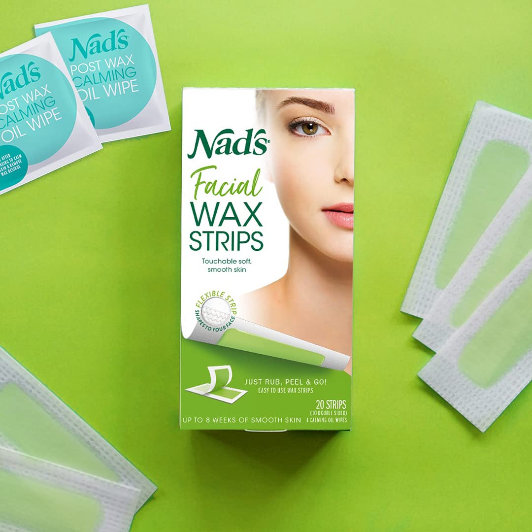 Mua Nad's Facial Wax Strips - Hypoallergenic All Skin Types - Facial Hair  Removal For Women - At Home Waxing Kit with 20 Face Wax Strips + 4 Calming  Oil Wipes trên Amazon Mỹ chính hãng 2023 | Fado