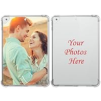 Personalized Case for iPad (9.7-Inch, 2018/2017 Model, 6th/5th Gen), Flexible TPU Soft Case Photo Case for Apple iPad Multi-Photo Tablet Cover Slim Back Cover Shell Xmas Present-Clear