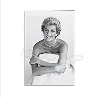 SUKWA Princess Diana Portrait Vintage Poster Wall Art Poster Canvas Poster Wall Art Decor Print Picture Paintings for Living Room Bedroom Decoration Unframe-style 08x12inch(20x30cm)