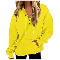 Womens Casual Oversized Sweatshirts Fleece Hoodies Long Sleeve Shirts Pullover Fall Clothes with Pocket