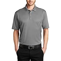 Men's Short Sleeves Heathered Silk Touch Performance Polo 4-Ounce, 100% Polyester PosiCharge Polo Shirt for Men