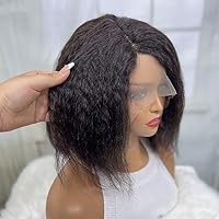 Yaki Human Hair Wigs Straight 13X6 Lace Front Human Hair Light Yaki Pre Plucked With Baby Hair Glueless HD Crystal Lace Bleached knots Invisible Lace Remy Yaki Straight Virgin Hair Wigs