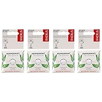 Radius Peppermint Dental Floss 55 Yards Vegan & Non-Toxic Oral Care Boost & Designed to Help Fight Plaque Clear - Pack of 4