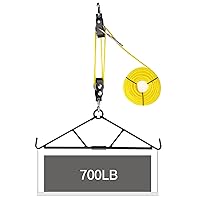 GearOZ Deer Hanger, Elk Hoist Pulley Lift System with Gambrel, Hunting Game Hanging Kit for Deer Carcass/Butcher, Max to 700 LBS, Wild Hunting Gifts for Men, Deer Hunting Accessories