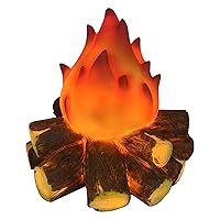 Fake Campfire Fake Fire 3D Faux Fireplace Logs 3D Decorative Cardboard Campfire Realistic Battery Powered Flameless Fake Flame Paper Flame for Halloween Christmas Party Decorations Style1