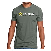 VetFriends.com US Army T-Shirt Olive Drab with Army Star American Flag and Be All You Can Be Graphic Officially Licensed