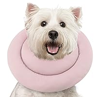 Soft Dog Cone Alternative After Surgery,Comfortable Dog Recovery Collars Cones for Small Dogs,Adjustable Dog Neck Cone Protective Elizabethan Collar for Dogs to Stop Licking,Pink l 2