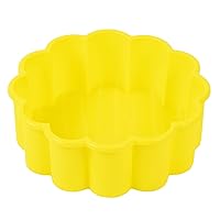 DELISH KITCHEN CX-15 Pearl Metal Silicone Cake Pan, Flower, 5.1 inches (13 cm), Yellow