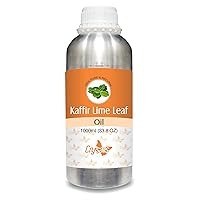 Crysalis Kaffir Lime Leaf (Citrus Hystrix) Pure & Natural Undiluted Essential Oil Organic Standard - 1000ml/33.8fl oz