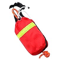 VONGLYHOO Water Rescue Rope Bag with Reflective Bands, High Visibility Floating Throw Line, Multi-Purpose Emergency Safety Equipment for Boating, Red, 31 m Throw Bag, for Water Rescue