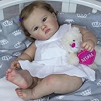 Angelbaby Cute Reborn Baby Dolls 24 Inch Realsitic Reborn Toddler Girl Doll Fat Face Newborn Silicone Baby Real Life Weighted Bebe Reborn Snuggle Doll Sets for Kids