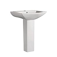 Swiss Madison Well Made Forever SM-PS306 Pedestal Bathroom Sink Single Faucet Hole, 24