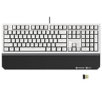Hexgears X5 Wireless Mechanical Keyboard Full Size 108 Keys, Kailh Box 3.0 Red Switch, Ergonomic, N-Key Rollover, Backlit Gaming Keyboard with Wrist Rest for PC/Tablet/PS/Xbox/Mac/Laptop