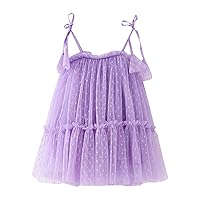 Toddler Girls Sleeveless Dot Prints Tulle Princess Dress Dance Party Dresses Clothes Dresses for Girl Party Wedding