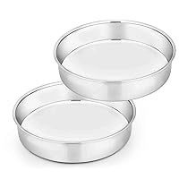 Cake Pan Set of 2, 8 Inch Cake Pan Round Tier Cake Pan Set Stainless Steel, Healthy & Heavy Duty, Mirror Finish & Easy Clean, Dishwasher Safe