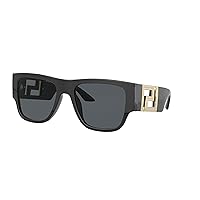 Versace Man Sunglasses Black Frame, Dark Grey Lenses, 57MM