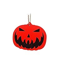 Wooden Crafts Halloween Pendant mall Ghost Festival 4 Decorative Props Puzzle UV Printing woodchip Creative Model No.1size6.5 * 5.5CMweighs4grams