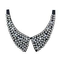 Detachable Blouse False Collar Big Beads Crystals Fake Collar Choker Peter Pan Necklace