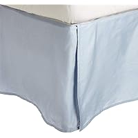 Egyptian Cotton Bed-Skirt (Queen, Light Blue) with 16