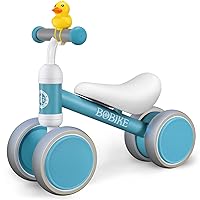 Baby Balance Bike Toys for 1 Year Old Gifts Boys Girls 10-24 Months Kids Toy Toddler Best First Birthday Gift Children Walker No Pedal Infant 4 Wheels Bicycle (Light Blue)