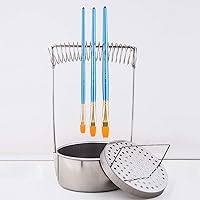 Paint Brush Washer, Stainless Steel Brush Washer for Painting, Paint Brush Cup, with Wash Tank Filter Screen Holder Spring, to Clean and Dry Paint Brushes (Not for Large Brushes)