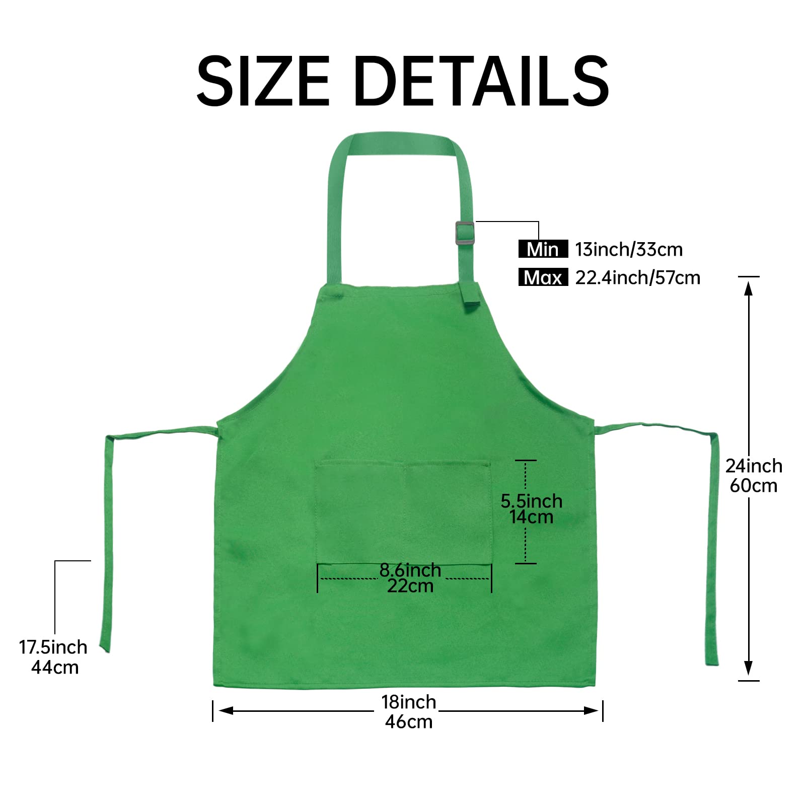 HARBOLLE 15 Pcs Kids Aprons with 2 Pockets for Boys and Girls Adjustable Kitchen Painting Aprons Bulk for Children 6-13