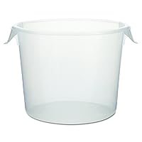 Rubbermaid Commercial 572324CLE Round Storage Containers, 6 qt, 10 dia x 7 5/8 h, Clear (Pack of 2)