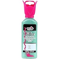 TULIP Dimensional Fabric Paint 31115 Dfpt 1.25Oz Glitter Green, 1.25 Fl Oz (Pack of 1), As Detailed