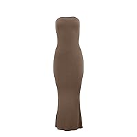 Almere Body Shaping Basic Strapless Maxi Dress