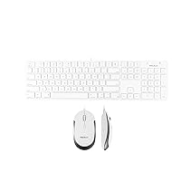 Macally Slim Wired Keyboard and a Silent Wired Mouse, Classic Apple Essentials