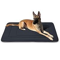 JoicyCo Dog Bed Soft Dog Crate Bed Pad Mat, 42 in Non Slip Bottom Washable Dog Beds for Lagre Dogs, Pet Bed Mattress Kennel Pad, Dark Gray