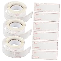 3 Rolls Self-Adhesive Label Pantry Labels for Containers Removable Food Storage Labels Food Label Self Adhesive Food Stickers Portable Label Sticker Date Content Sticky Labels