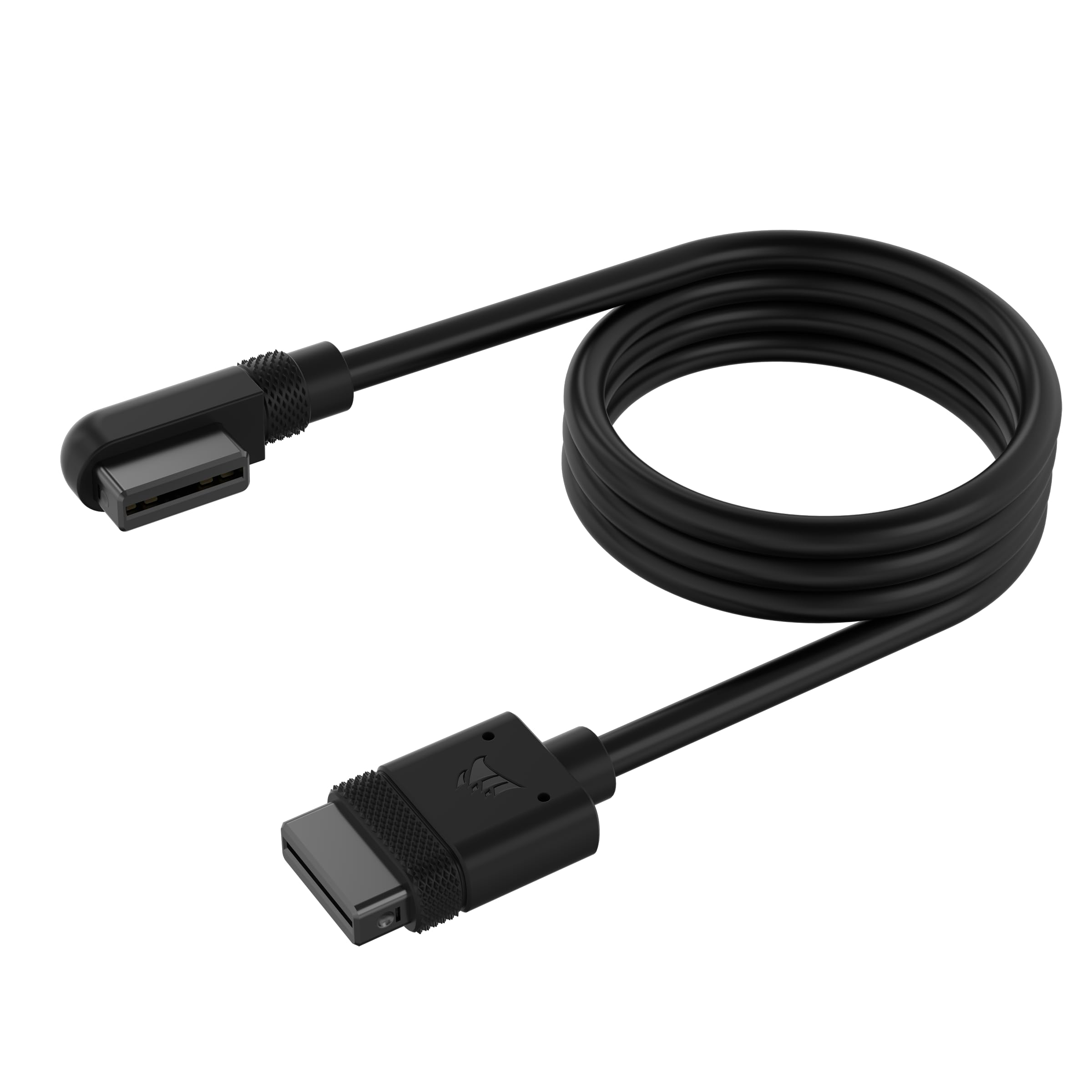 CORSAIR iCUE Link Slim Cable - 600mm Straight/Slim 90° - Black