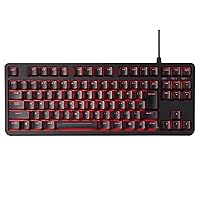 Elecom ECTK-G01UKBK USB-A Gaming Keyboard, Mechanical, Tea Axis, 50 Million Times Durable Switch, Japanese Arrangement, Gaming Key Cap Included, Supports All Key Rollovers, LED Mounted, Black