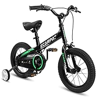 Kids Bike 16 Inch Children Bicycle for Boys Girls 4-7 Years with Removable Training Wheels Adjustable Height Coaster and V Brake