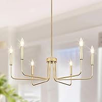 Gold Chandeliers for Dining Room Modern Farmhouse Chandelier 6 Lights 28.74