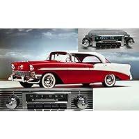 Stereo compatible with 1955-1956 Bel Air, Nomad, One Fifty, Two Ten, 300 watt Slidebar AM FM Car Stereo/Radio