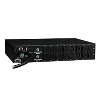 Switched PDU, 30A, 16 Outlets (C13), 208/240V, L6-30P Input, 12 ft. Cord, 2U Rack-Mount Power, TAA (PDUMH30HVNET)