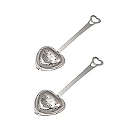 2pcs Stainless Steel heart-shaped Tea Ball 1.8 Inch Tea Infuser Strainers Tea Strainer Filters Tea Interval Diffuser for Tea