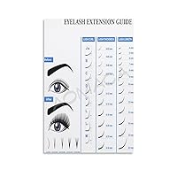 MOJDI Eyelash Extension Guide Poster Eyelash Poster Eyebrow Care Poster (1) Canvas Painting Posters And Prints Wall Art Pictures for Living Room Bedroom Decor 20x30inch(50x75cm) Unframe-style