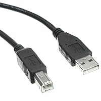 10 feet USB 2.0 Printer/Device Cable, Black, Type A Male/Type B Male Plug, A Male to B Male High Speed USB Cable, USB 2.0 to Type B Cable, Type B Printer Cable