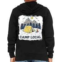 Camp Design Kids' Full-Zip Hoodie - Cool Design Hooded Sweatshirt - Trendy Kids' Hoodie