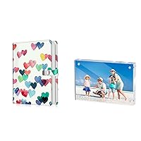 Fintie Photo Album 4x6 Photos - 112 Photos Raining Hearts, 4x6 Acrylic Photo Frame