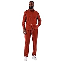 Barabas Men's Solid Color Loungewear Stretch Leisure Suits 4JJ24