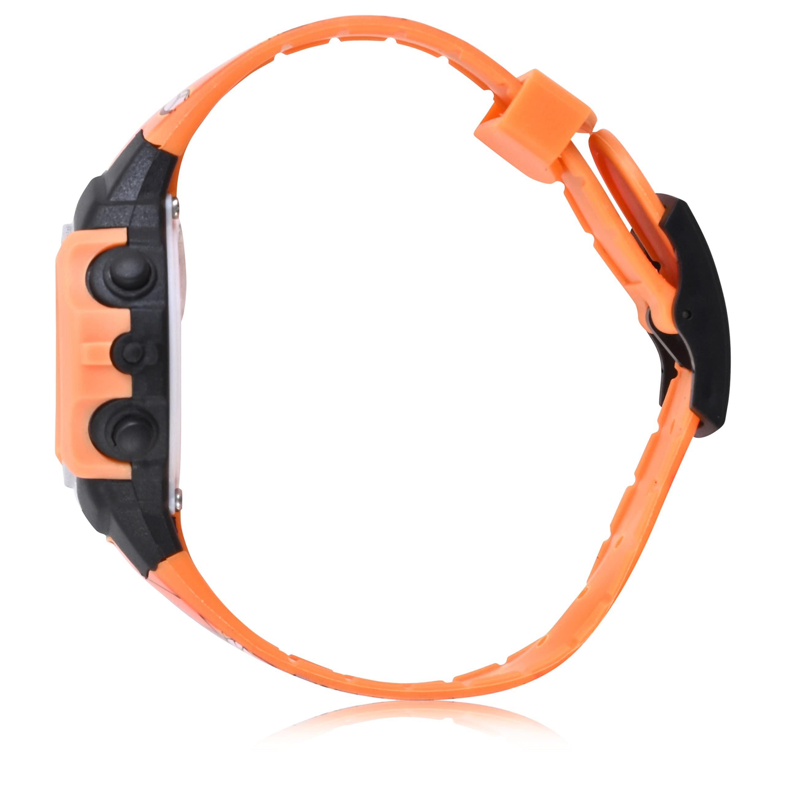 Accutime Space Jam Kids Digital Watch - LED Flashing Light, LCD Watch Display, Kids, Girls and Boys Watch, Plastic Strap in Orange (Model: SPJ4034AZ)