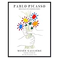 Pablo Picasso Wall Art & Decor - LARGE 11x14 - Pablo Picasso Poster Prints - Mid Century Modern Minimalist Abstract Aesthetic Room Decor - Gallery Wall Art - Bouquet of Peace - Flowers - Museum Poster
