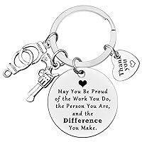 Police Keychain Police Officer Appreciation Gifts May You be Proud of the Work You Do Keychain for Policeman Police Academy Graduation Gifts Christmas Birthday Thank You Gifts for Police Officer