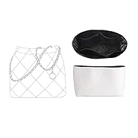Dupontpaper Ultra Lightweight Purse Organizer Insert for C.hanel 22 Mini/S/M/L Bags, Bag Shapers for Luxury Handbags（White,Small）
